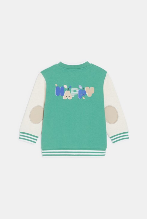 Veste teddy fruits vert bébé garçon