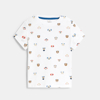 T-shirt animaux blanc bébé garçon