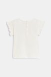 T-shirt brodé pomme d'amour blanc bébé fille 3