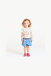 T-shirt brodé pomme d'amour blanc bébé fille 5