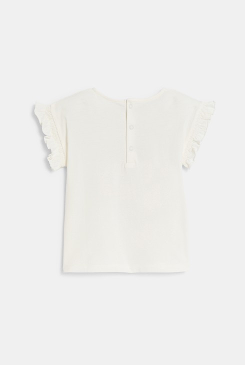 Weißes T-Shirt mit Liebesapfel-Stickerei Baby Mädchen 2