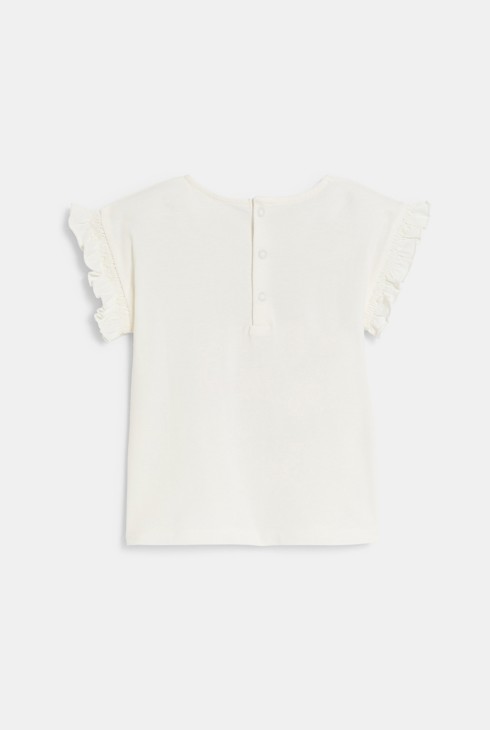 Samarreta brodada poma de caramel blanc bebè nena 2