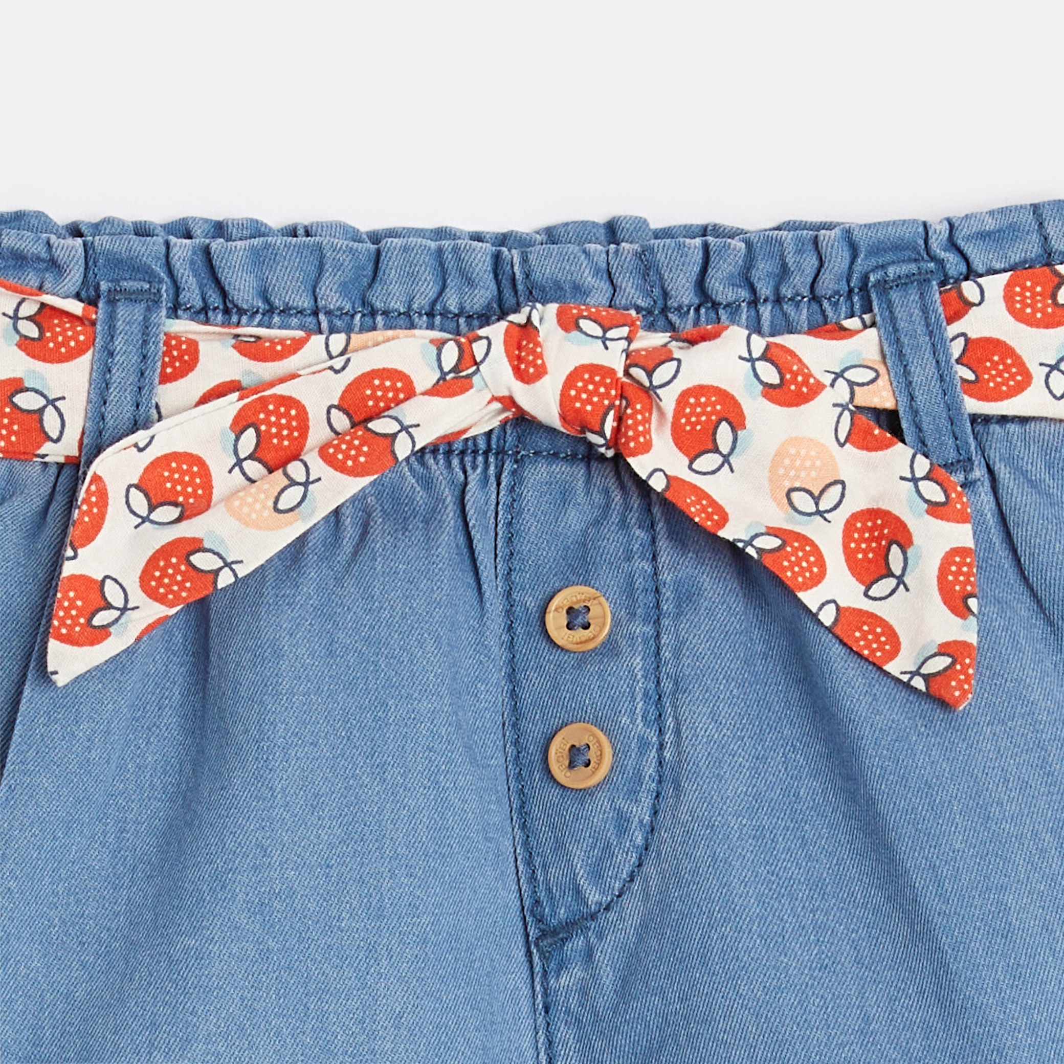 andmary Baby ribbon denim XS ⑥ ANDMARY】Baby ribbon denim