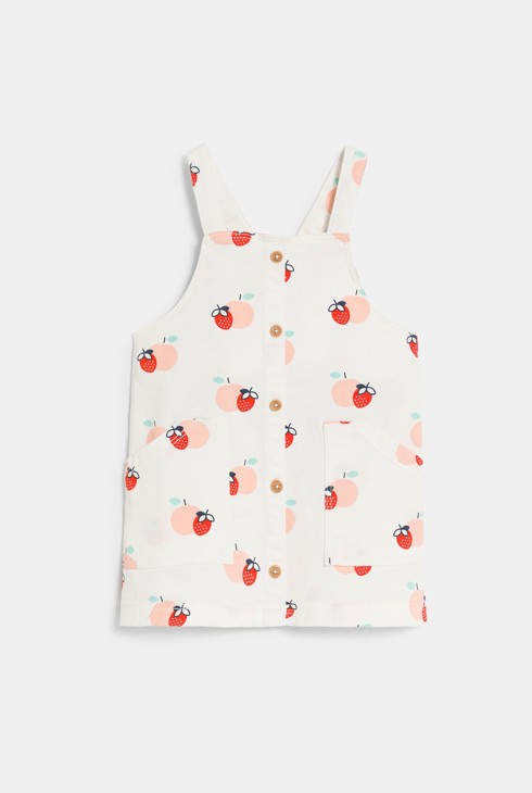 Robe salopette fruits et tee-shirt rouge bébé fille 2