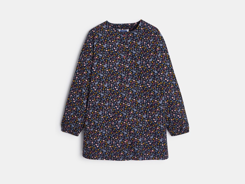 Bedruckte Schulschürze in Grau Mädchen 1