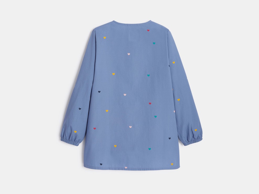 Bedruckte Schulschürze in Blau Mädchen 2