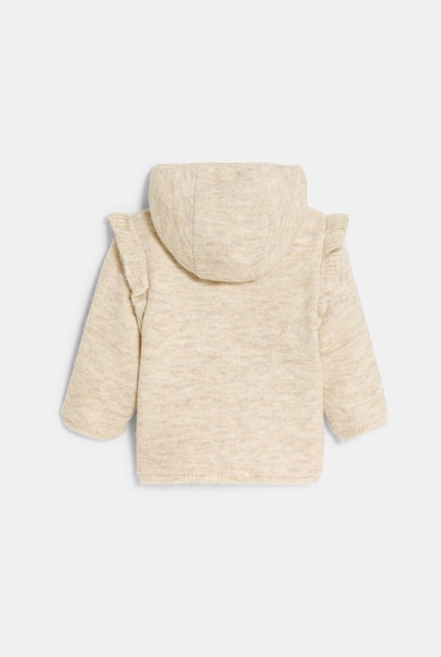 Veste maille tricot doublé fausse polaire bébé fille 2