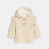 Veste maille tricot doublé fausse polaire bébé fille