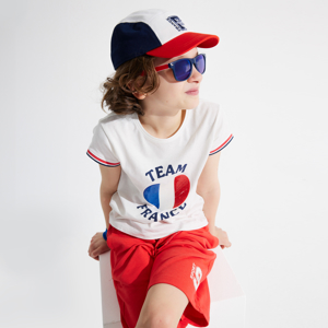 Girl's white team France T-shirt 1