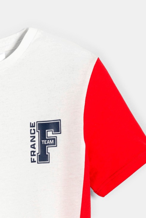 T-shirt bleu blanc rouge Garçon 2