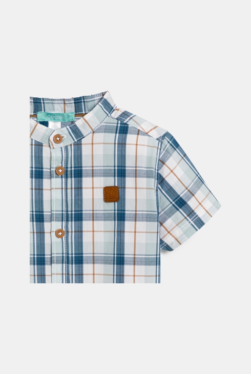Chemise à carreaux bleu bébé garçon
