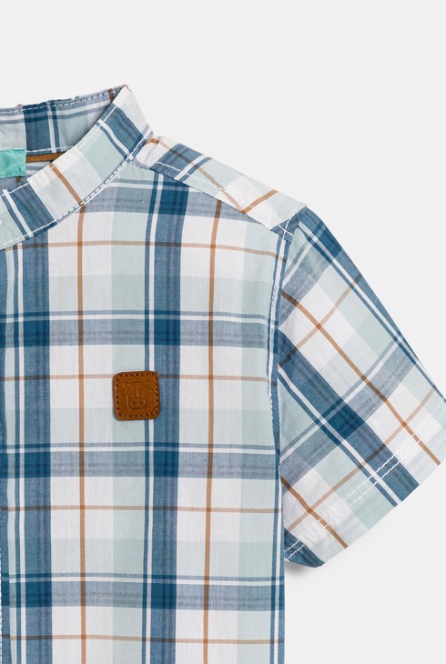 Camisa de cuadros azul bebé niño 2