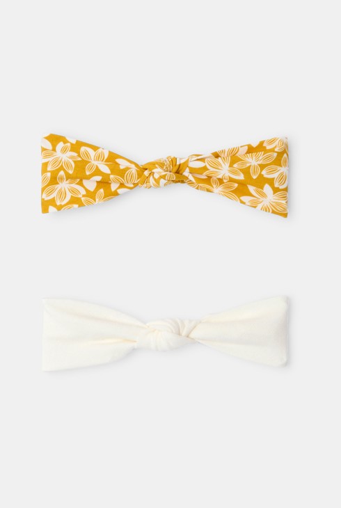 Headband noué jaune bébé fille (lot de 2) 1