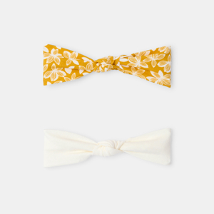 Headband noué jaune bébé fille (lot de 2) 1