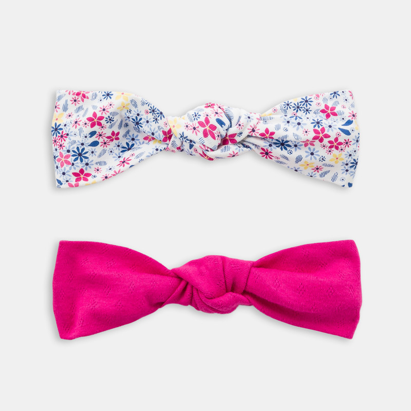 Stirnband Schleife geblümt rosa Kleinkind Mädchen (2er-Pack)