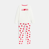 Pyjama motif cœur blanc Fille