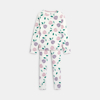 Pyjama 2 pièces en jersey motif tulipe blanc Fille