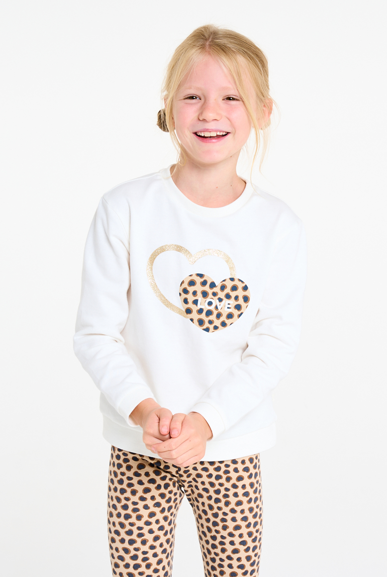 Pyjama léopard blanc Fille 1