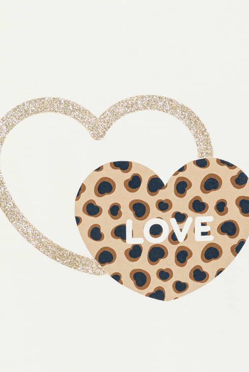 Weißer Pyjama mit Leopardenmuster Mädchen 2