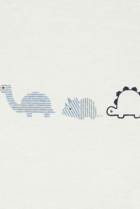 Blauer Body mit amerikanischem Kragen und Dinosauriern Kleinkind Jungen 2