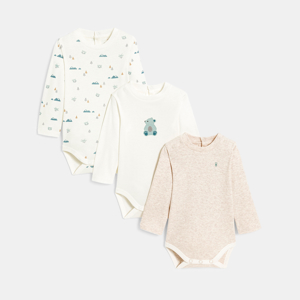 Body croise manches courtes lot de 3 blanc naissance