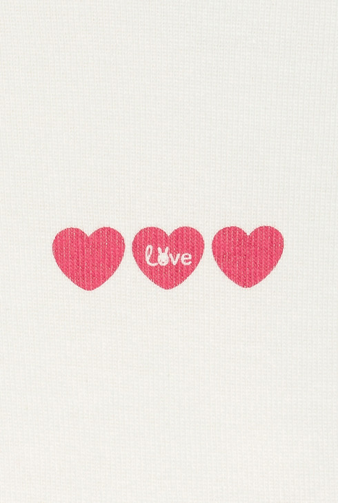 Baby girl's pink heart bodysuit with American-style collar 2