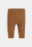 Pull maille tricot ours et pantalon maille marron bébé garçon 3