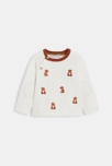 Pull maille tricot ours et pantalon marron bébé garçon 3