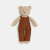 Doudou ourson bouclette marron bébé mixte