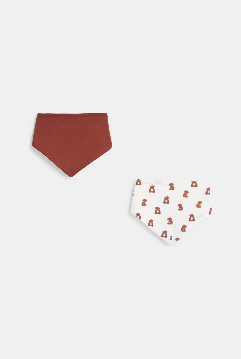 Bavoir coton ours marron bébé garçon (lot de 2) 1