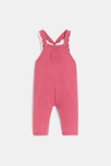 Salopette en maille tricot et body rose bébé fille 4