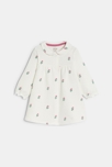 Robe velours roses et gilet sherpa blanc bébé fille 3