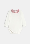Salopette courte velours et body rose bébé fille 2