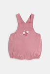 Salopette courte velours et body rose bébé fille 3
