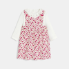 Robe fleurie et body rose bébé fille