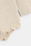 Combi courte maille tricot beige bébé fille 3