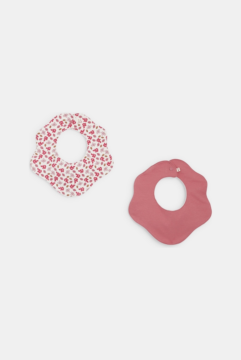 Bavoir jersey doublé éponge rose (lot de 2) 1