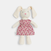 Doudou lapin velours blanc bébé fille