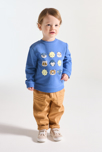 Sudadera muletón animales azul bebé niño 1