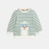 Sweat molleton animaux vert bébé garçon