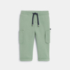 Pantalon en molleton à poches vert bébé garçon