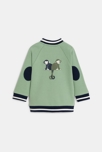 Gilet zippé fantaisie singe vert bébé garçon 4
