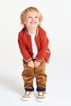 Verspielte orange Reißverschluss-Weste Baby Jungen 5