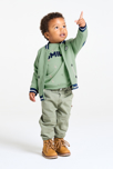 Gilet zippé fantaisie singe vert bébé garçon 5