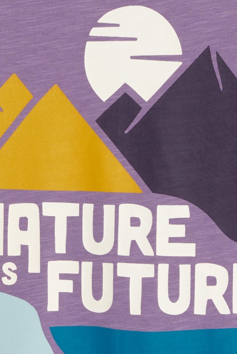 Violettes T-Shirt mit Schriftzug für Jungen 2