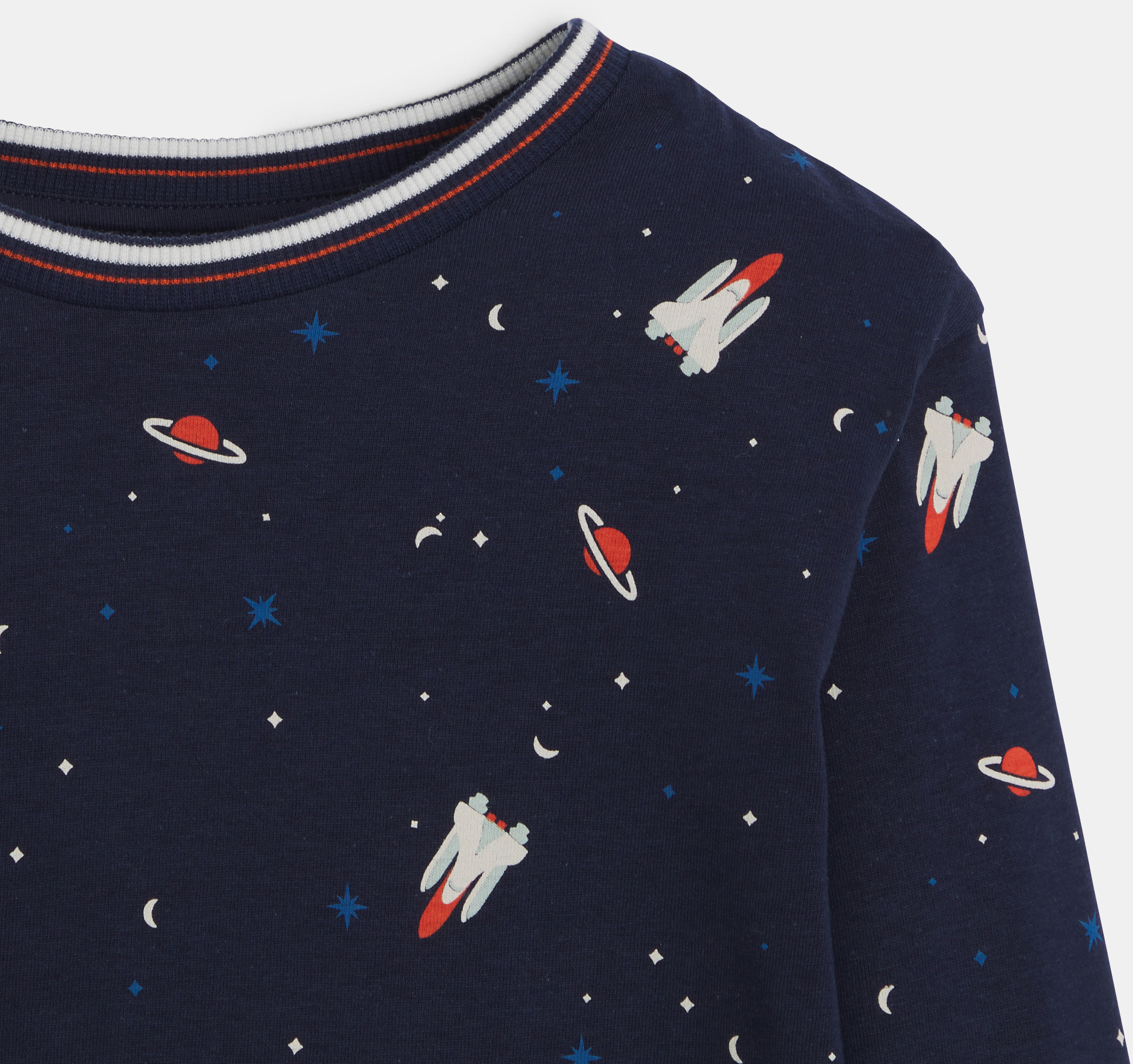 2-teiliger marineblauer Pyjama aus Jersey Jungen 2