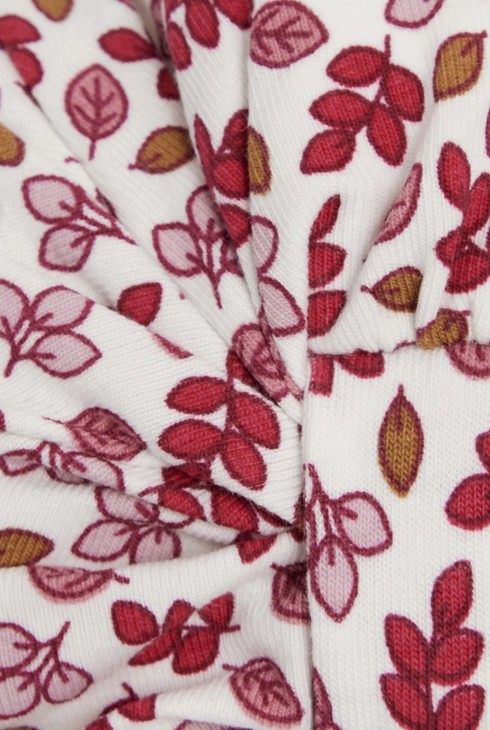 Bonnet turban fleuri rose bébé fille