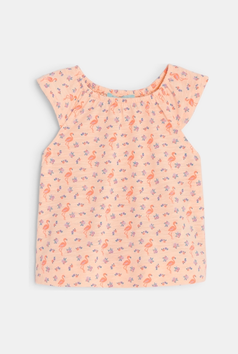 T-shirt flamant rose et short bébé fille