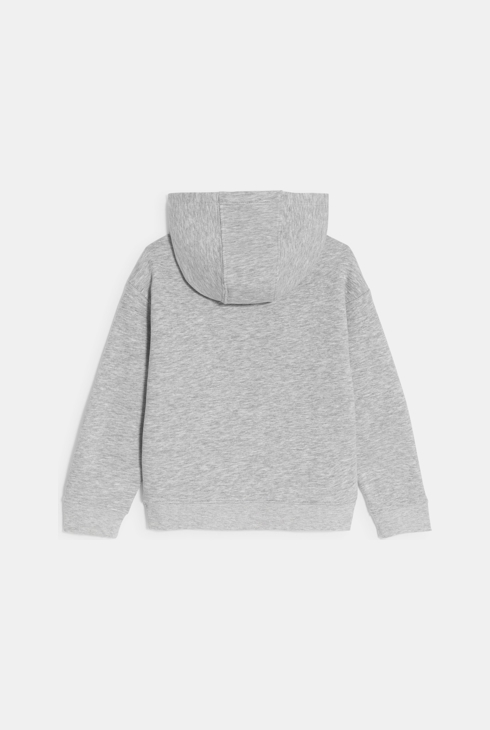 Grau meliertes Sweatshirt mit Schriftzug für Jungen 2