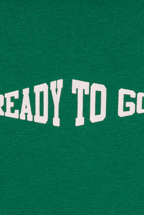 Boy's green slogan sweatshirt 2